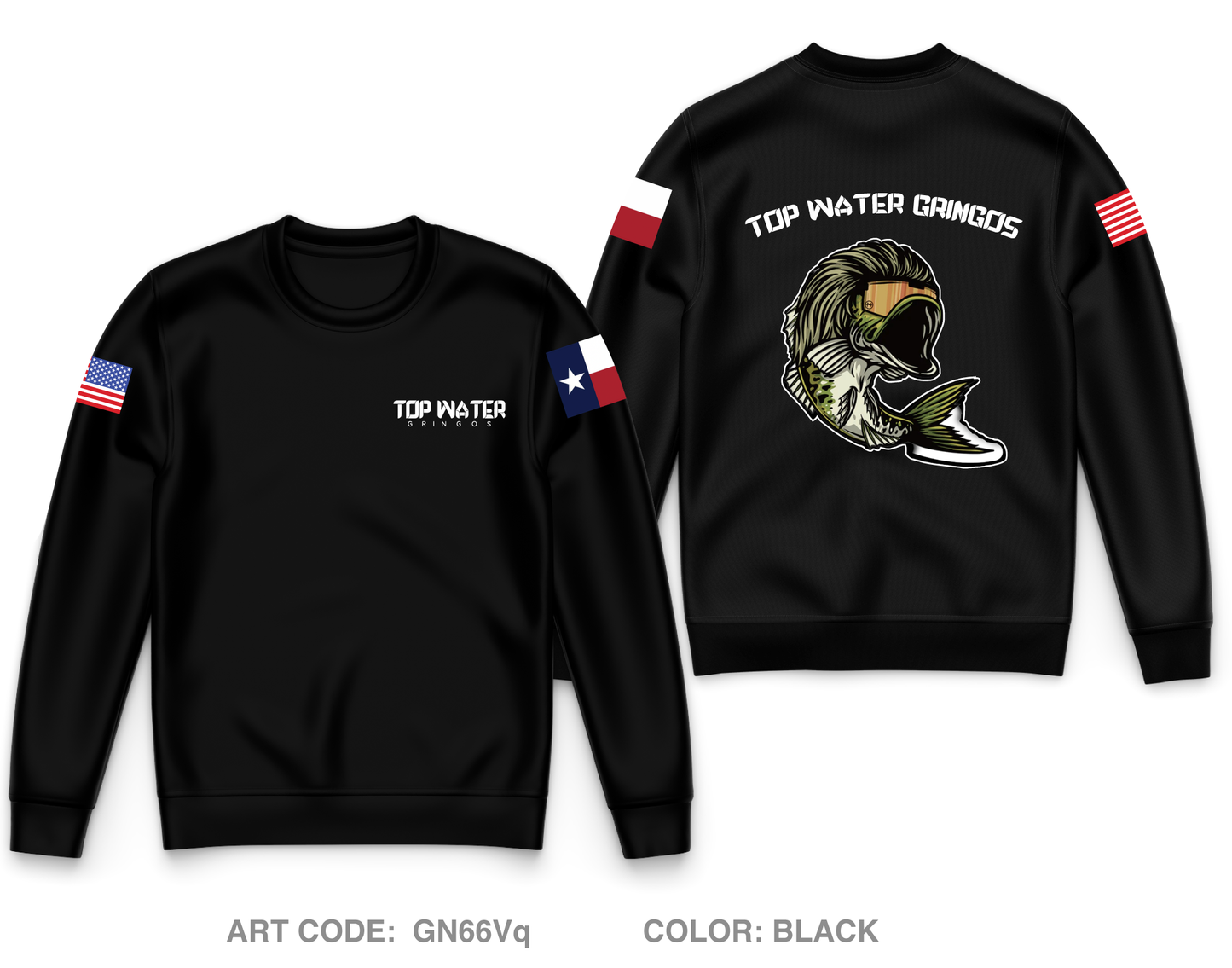 Top Water Gringos Core Men's Crewneck Performance Sweatshirt - GN66Vq