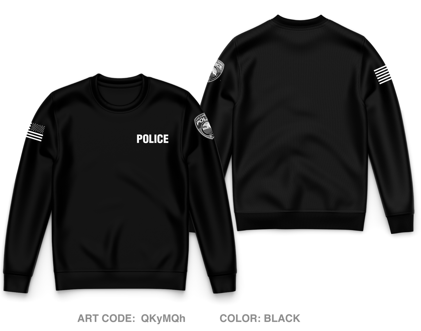 Lake Clarke Shores Police Dept Core Men's Crewneck Performance Sweatshirt - QKyMQh