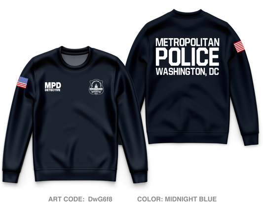 Metropolitan Police Department - DC Core Men's Crewneck Performance Sweatshirt - DwG6f8