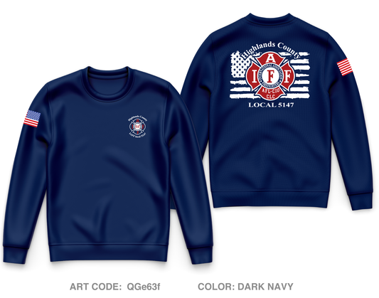 Highlands County Professional EMS & Firefighters Local 5147 Core Men's Crewneck Performance Sweatshirt - QGe63f