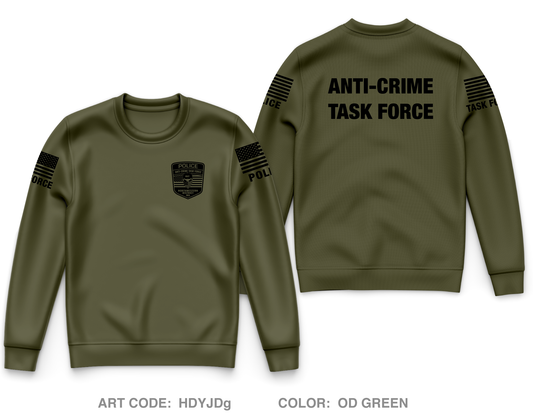 Northwestern District Anti-Crime Task Force Core Men's Crewneck Performance Sweatshirt - HDYJDg