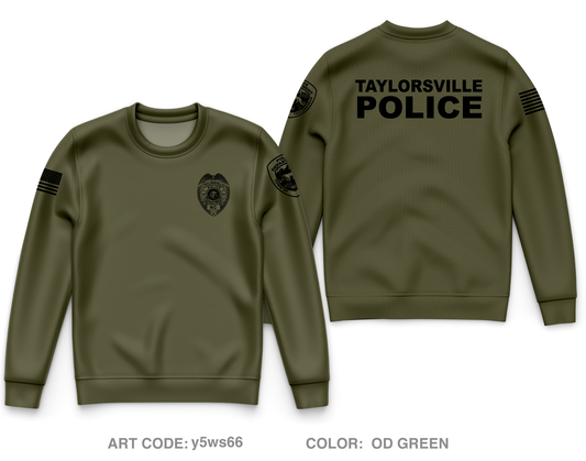 TAYLORSVILLE POLICE DEPT Core Men's Crewneck Performance Sweatshirt - y5ws66