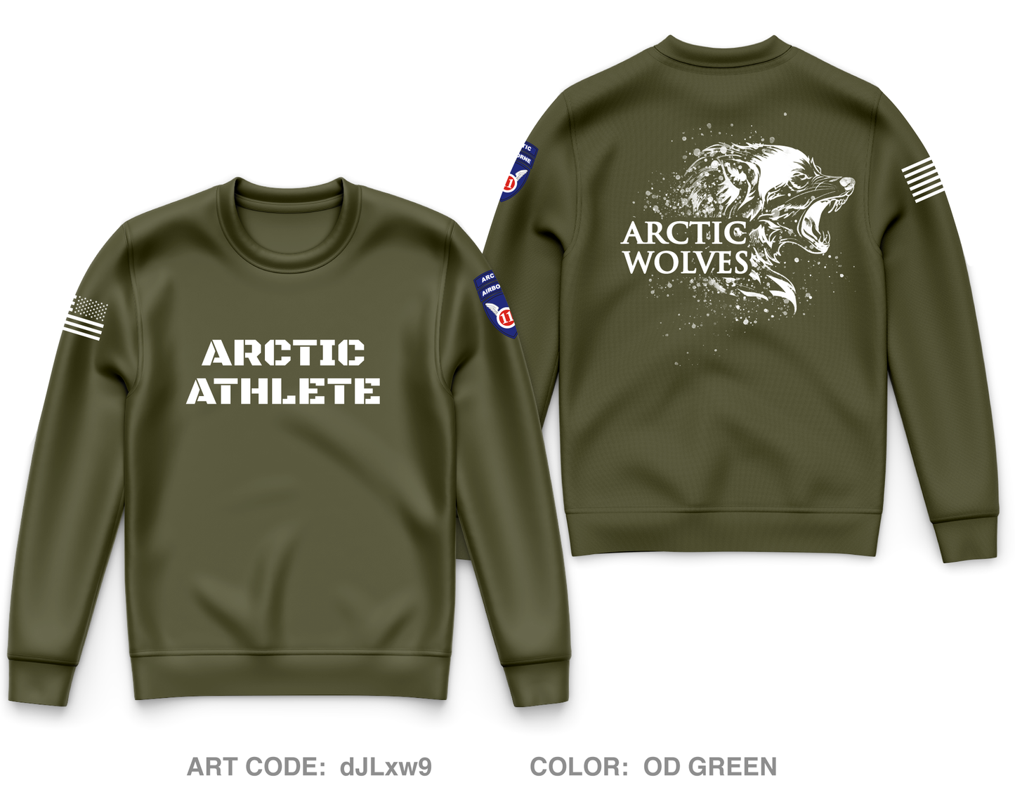 Arctic Athlete Program, 1|11 Arctic Airborne Core Men's Crewneck Performance Sweatshirt - dJLxw9