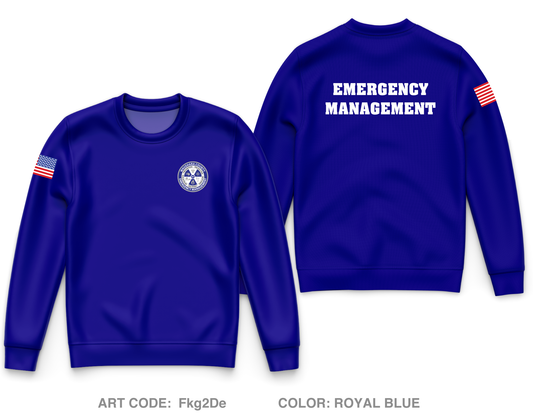 Waushara County Emergency Management Core Men's Crewneck Performance Sweatshirt - Fkg2De