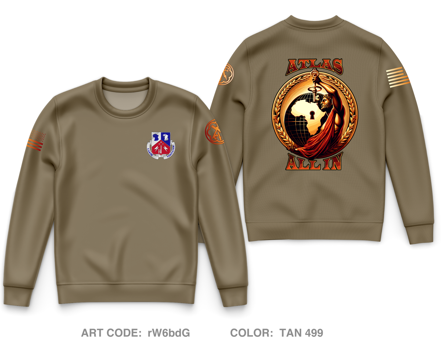 A DET, 307th MI BN, 207th MIB Core Men's Crewneck Performance Sweatshirt - rW6bdG