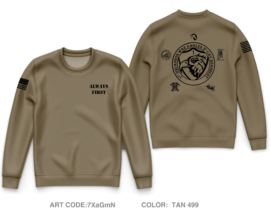 1st Squadron, 2d Cavalry Regiment Core Men's Crewneck Performance Sweatshirt - 7XaGmN