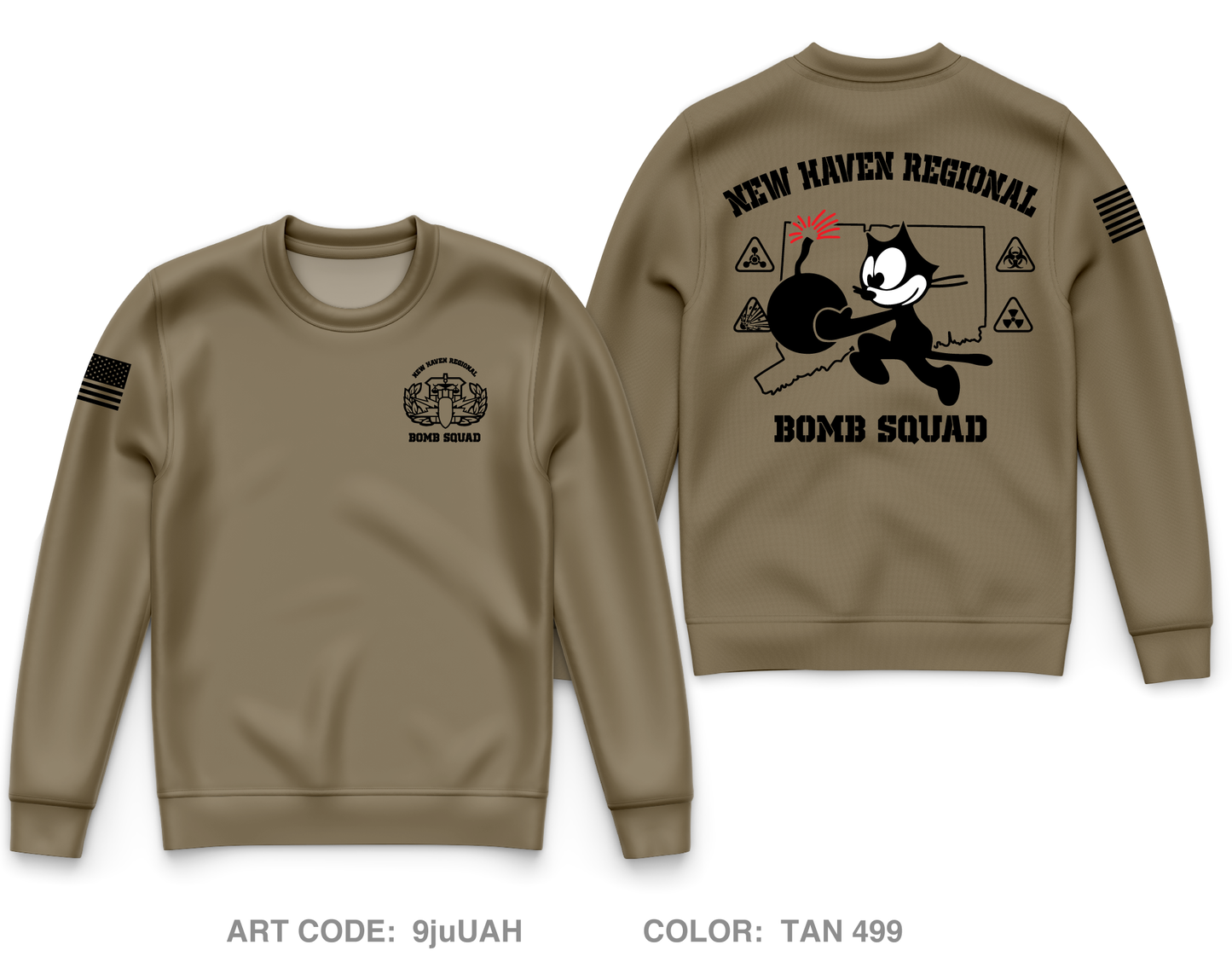 New Haven Regional Bomb Squad Core Men's Crewneck Performance Sweatshirt - 9juUAH