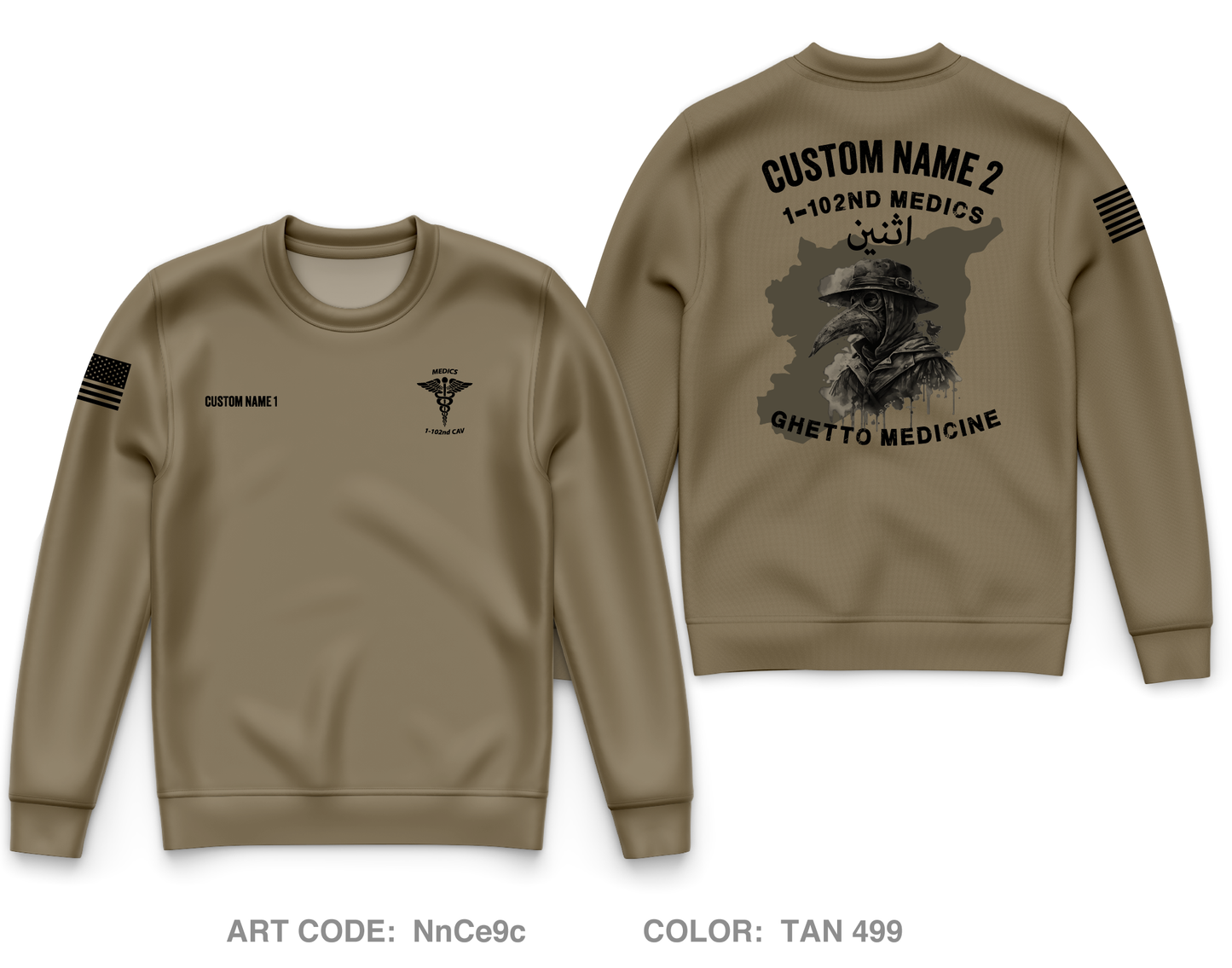 CUSTOM HHT 1-102ND CAV MEDICAL SECTION Core Men's Crewneck Performance Sweatshirt - NnCe9c