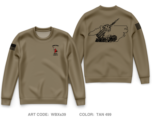 108th Brigade 3-4 Battalion Charlie battery Core Men's Crewneck Performance Sweatshirt - WBXs39