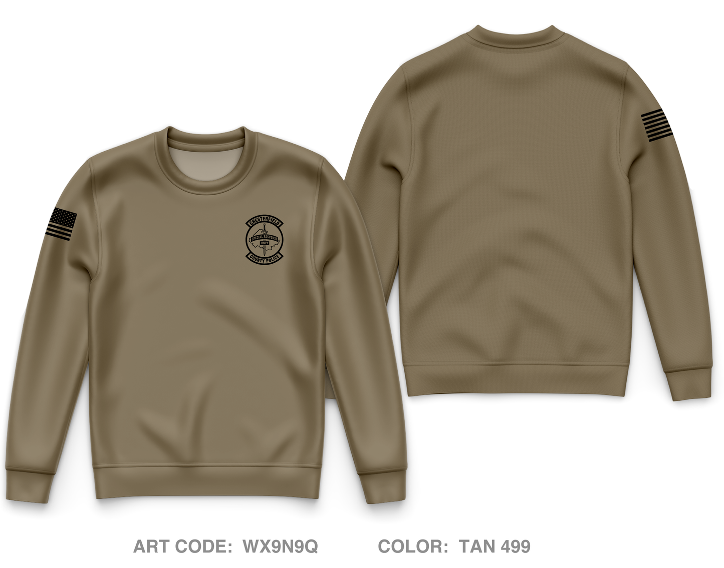 CCPD Special Response Unit Core Men's Crewneck Performance Sweatshirt - WX9N9Q