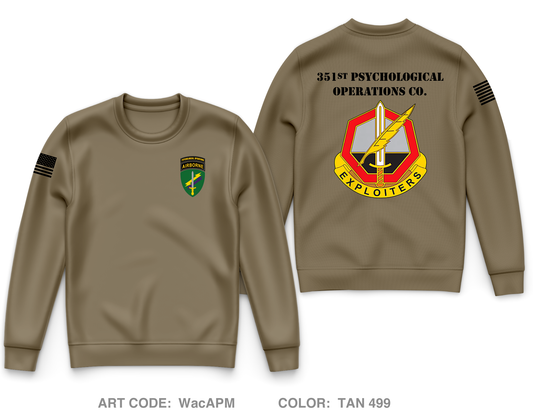 351st PSYOP CO Core Men's Crewneck Performance Sweatshirt - WacAPM