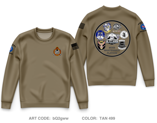 MDEB Platoon, B Co TFSB, 1MDTF Core Men's Crewneck Performance Sweatshirt - bQ2gww