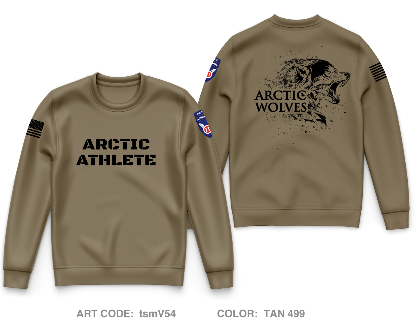 Arctic Athlete Program, 1|11 Arctic Airborne Core Men's Crewneck Performance Sweatshirt - tsmV54