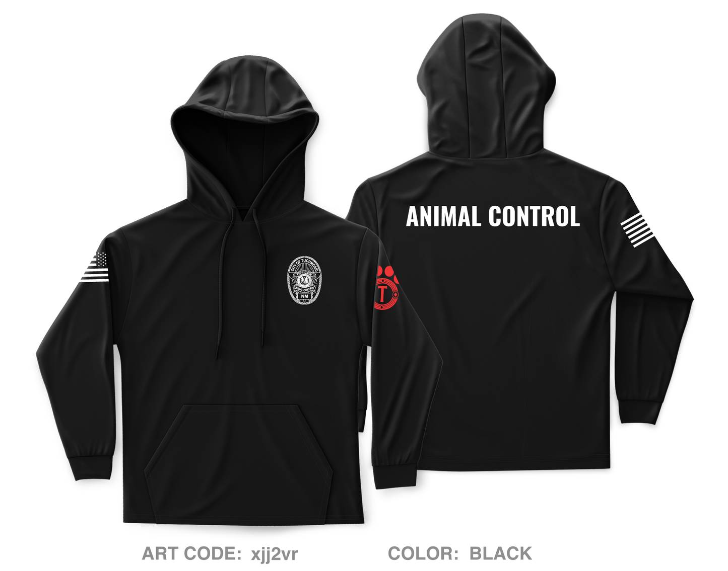 City of Tucumcari Animal Control Core Men's Hooded Performance Sweatshirt - xjj2vr