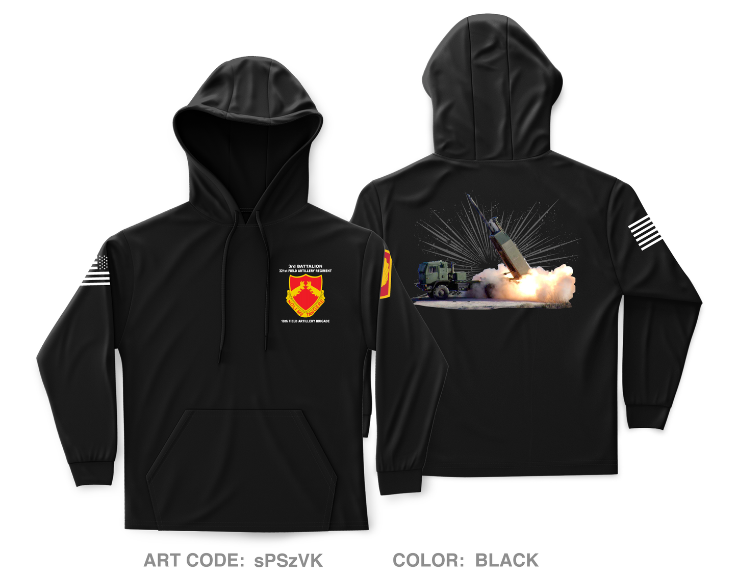 3-321 Field Artillery Regiment Core Men's Hooded Performance Sweatshirt - sPSzVK