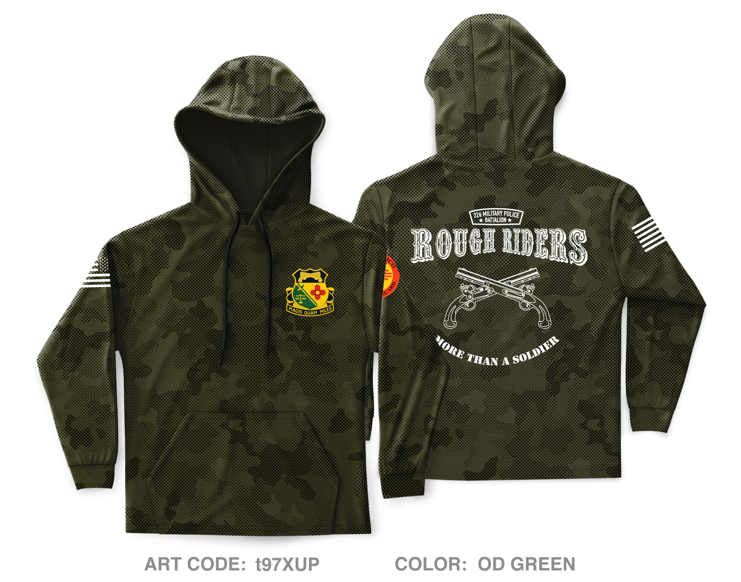 226th Military Police Battalion Core Men's Hooded Performance Sweatshirt - t97XUP