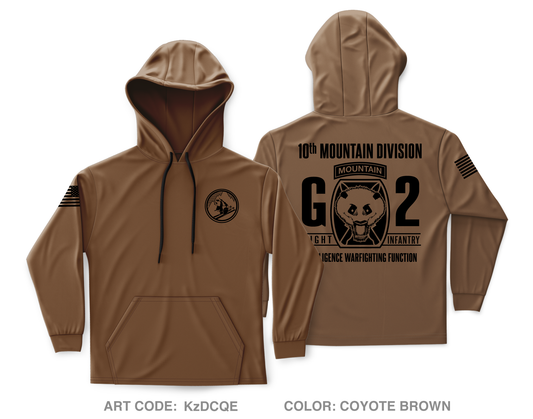 10th MTN DIV G2 Core Men's Hooded Performance Sweatshirt - KzDCQE