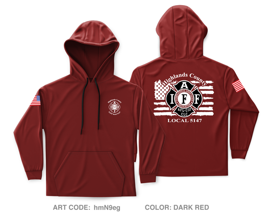 Highlands County Professional EMS & Firefighters Local 5147 Core Men's Hooded Performance Sweatshirt - hmN9eg