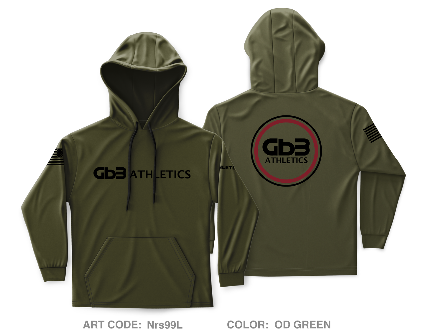 GB3 Athletics Core Men's Hooded Performance Sweatshirt - Nrs99L