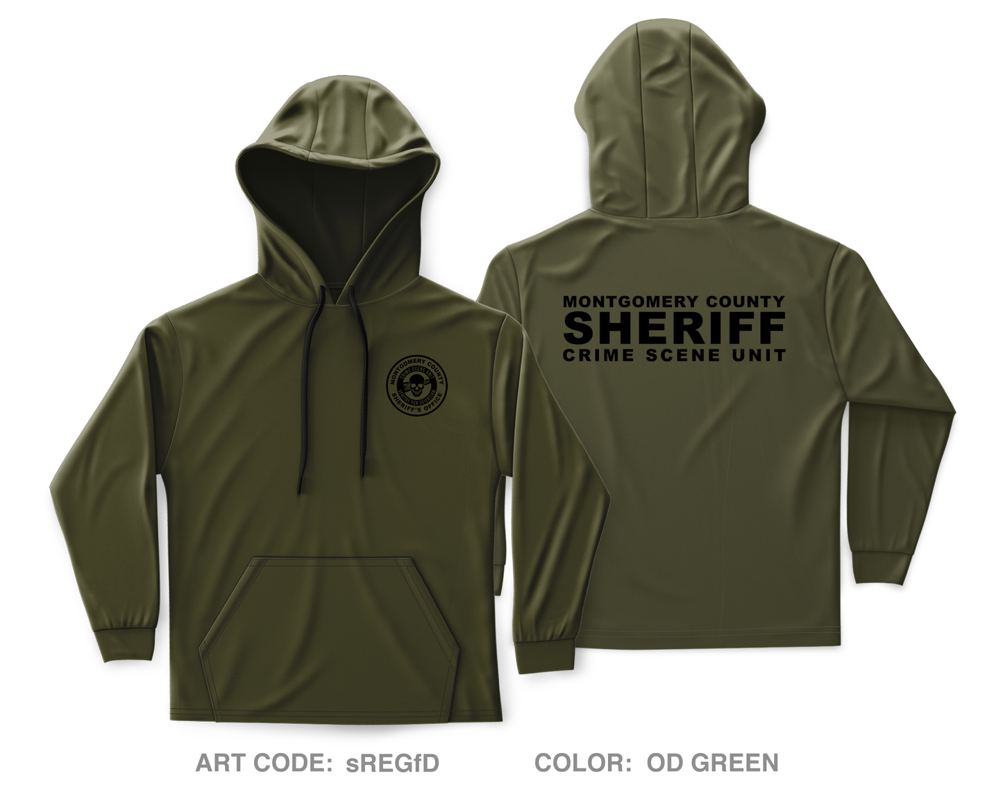 Montgomery County Sheriff Crime Scene Unit Core Men's Hooded Performance Sweatshirt - sREGfD