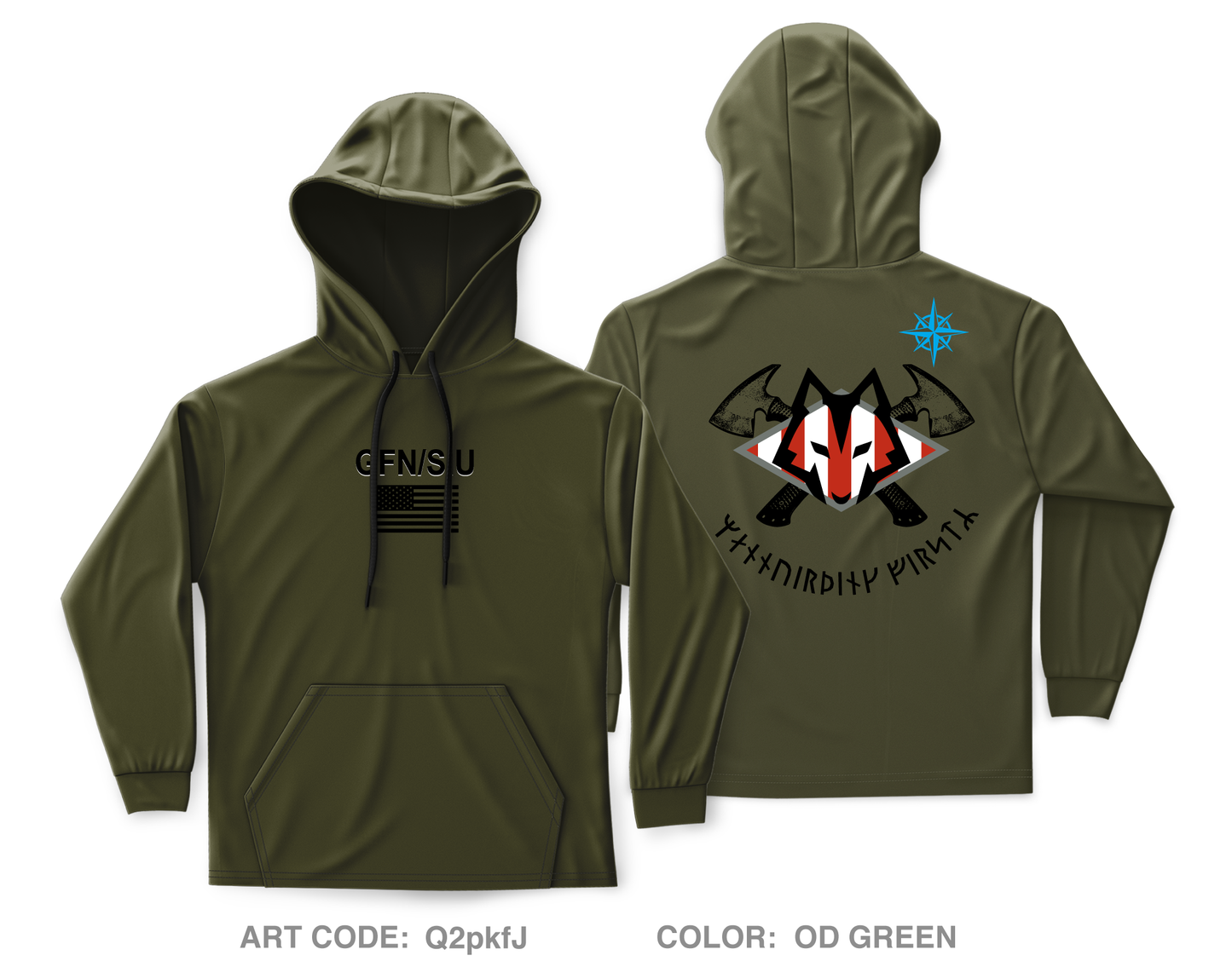 US Border Patrol - GFN|SIU Core Men's Hooded Performance Sweatshirt - Q2pkfJ