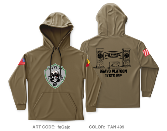 Bravo Platoon 178th MP Core Men's Hooded Performance Sweatshirt - feQajc