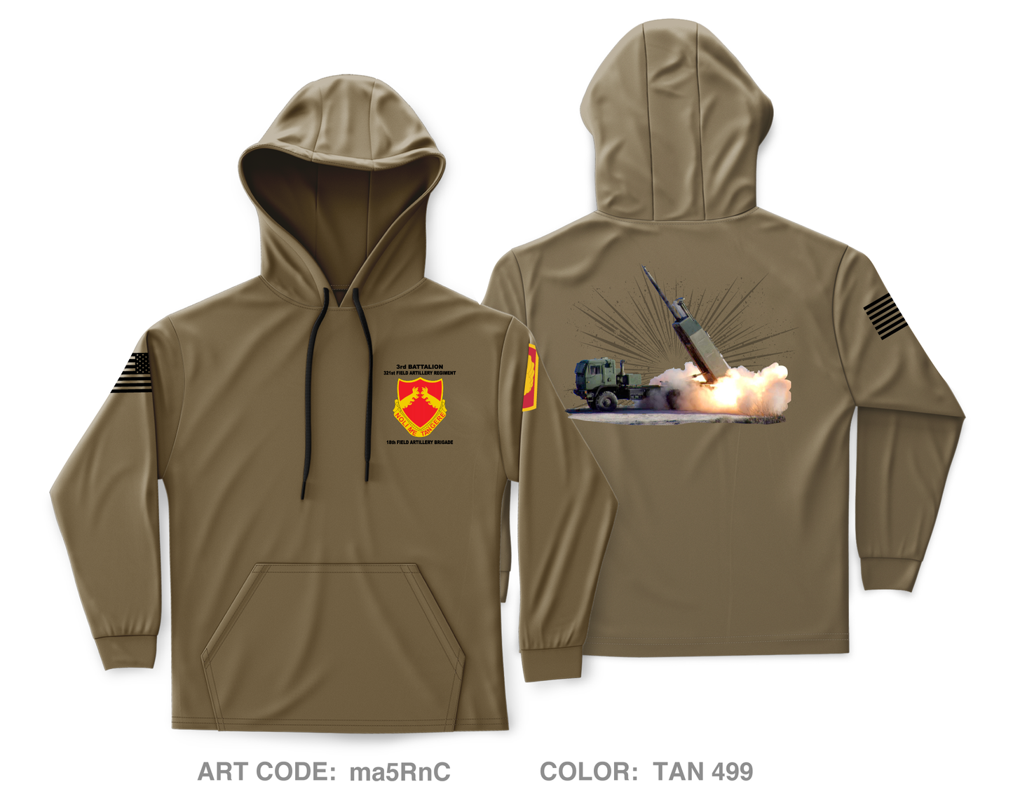 3-321 Field Artillery Regiment Core Men's Hooded Performance Sweatshirt - ma5RnC