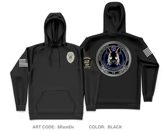 CPD K-9 Unit Core Men's Hooded Performance Sweatshirt - 6RxmDv