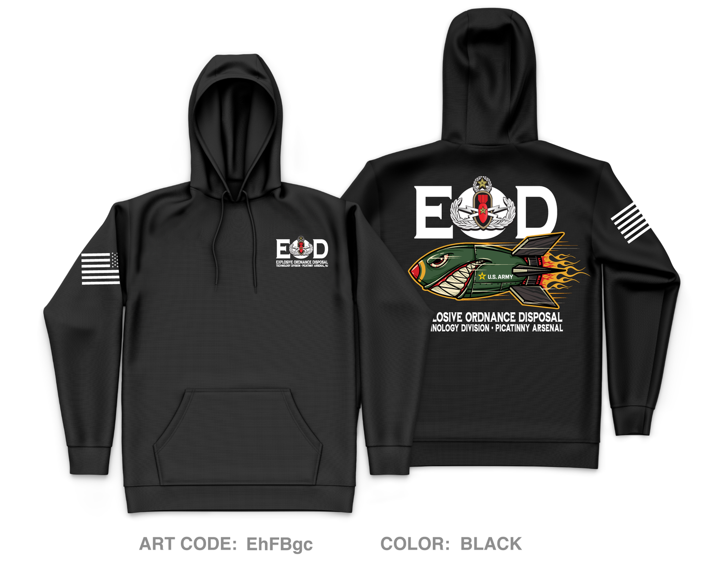 Explosive Ordnance Disposal Technology Division (EOD) Core Men's Hooded Performance Sweatshirt - EhFBgc