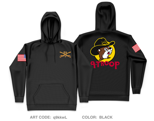 A Troop 1|124th Cavalry Reg Core Men's Hooded Performance Sweatshirt - q9kkwL