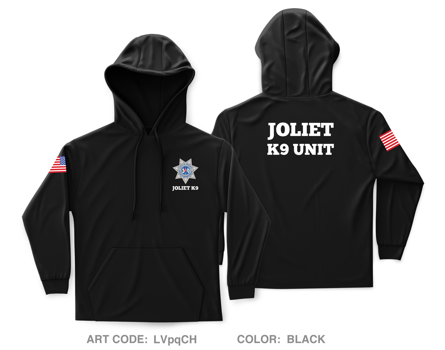 Joliet Police K9 Unit Core Men's Hooded Performance Sweatshirt - LVpqCH