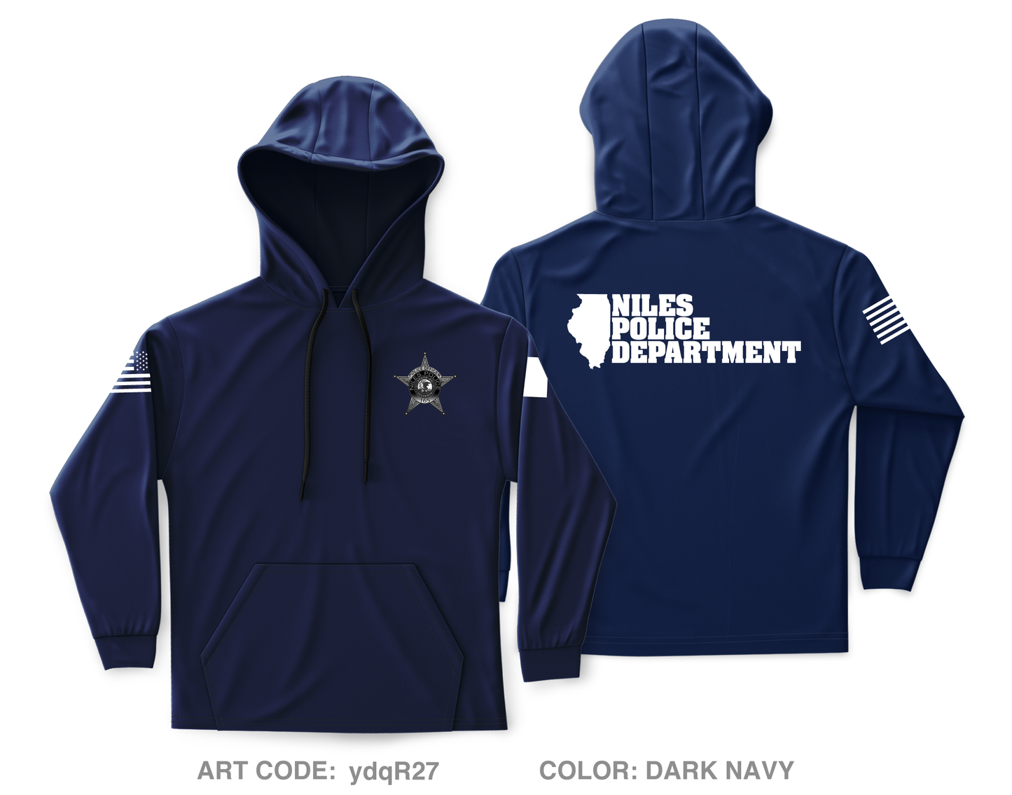 Niles Police Department Core Men's Hooded Performance Sweatshirt - ydqR27