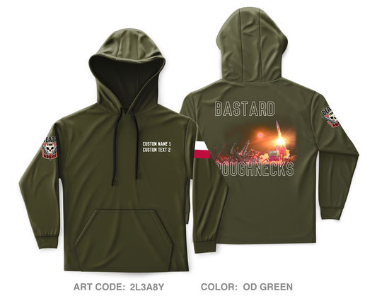 Custom Pltn, B Btry, 4 BN, 133rd FAR Core Men's Hooded Performance Sweatshirt - 2L3A8Y