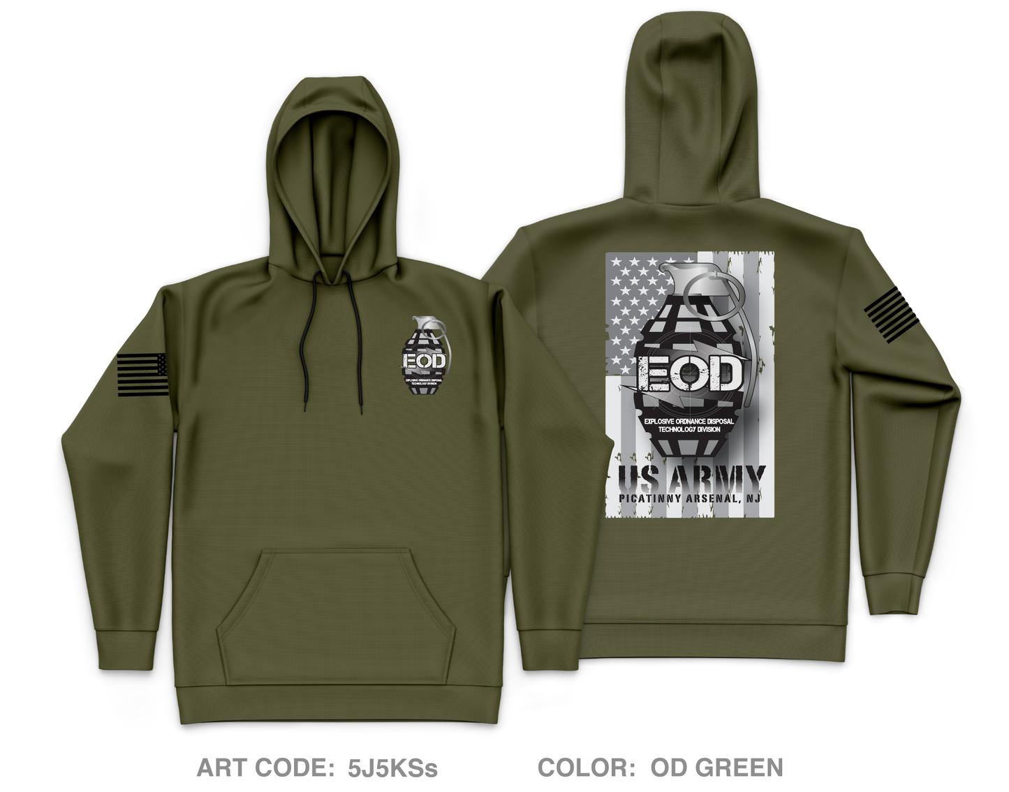 Explosive Ordnance Disposal Technology Division (EOD) Core Men's Hooded Performance Sweatshirt - 5J5KSs