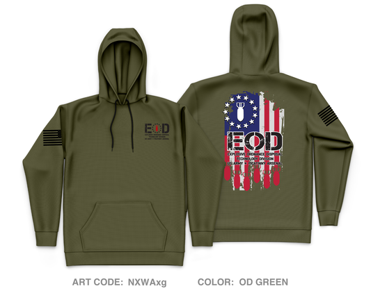 Explosive Ordnance Disposal Technology Division (EOD) Core Men's Hooded Performance Sweatshirt - NXWAxg