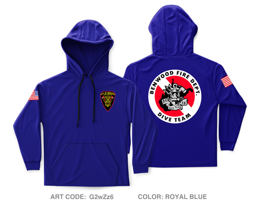 Benwood Fire Station Core Men's Hooded Performance Sweatshirt - G2wZz6