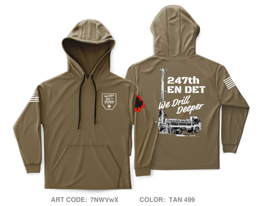 247th EN DET WD Core Men's Hooded Performance Sweatshirt - 7NWVwX