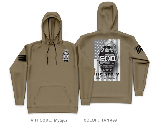 Explosive Ordnance Disposal Technology Division (EOD) Core Men's Hooded Performance Sweatshirt - Mytquz