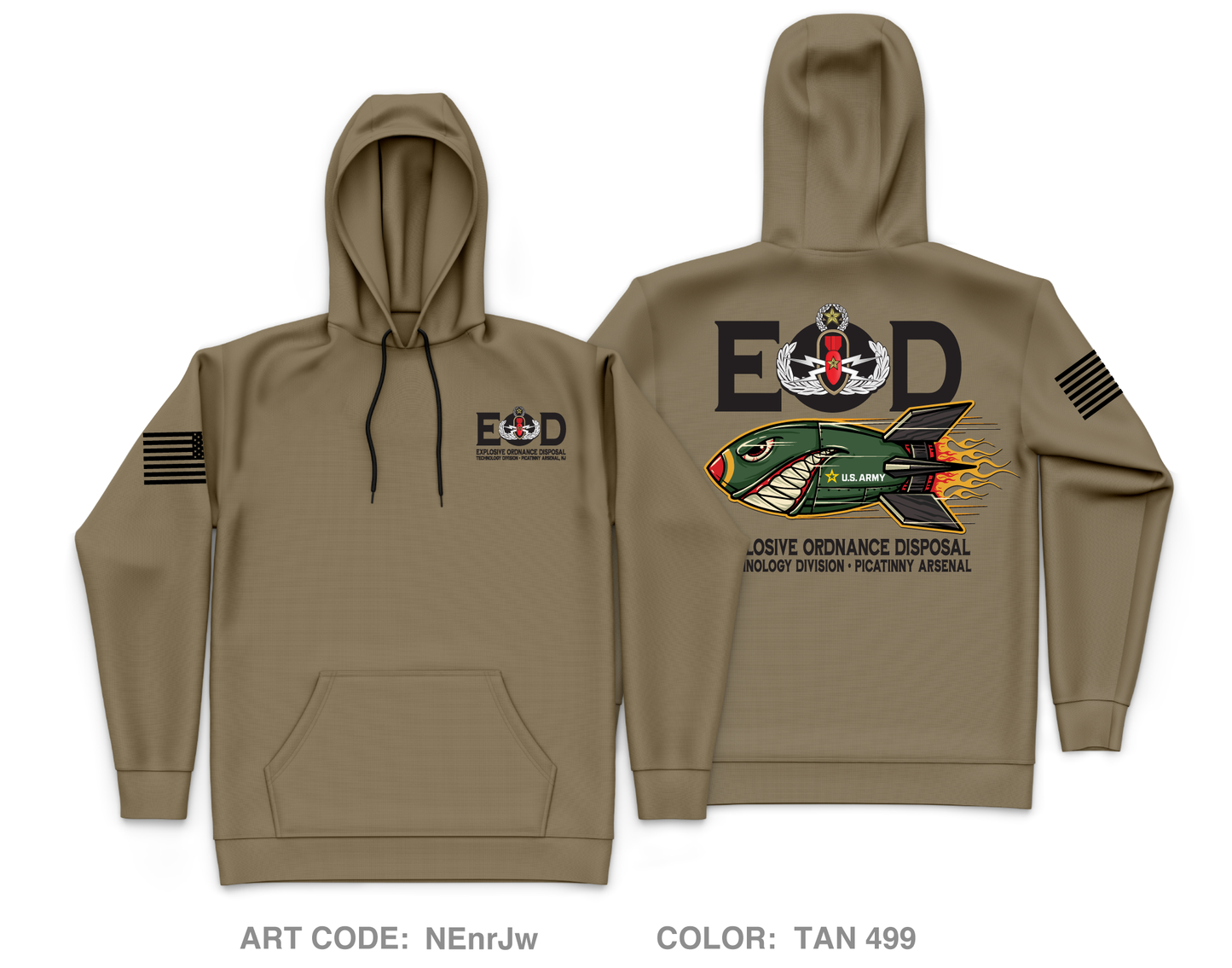 Explosive Ordnance Disposal Technology Division (EOD) Core Men's Hooded Performance Sweatshirt - NEnrJw