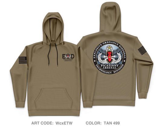 Explosive Ordnance Disposal Technology Division (EOD) Core Men's Hooded Performance Sweatshirt - WcxETW