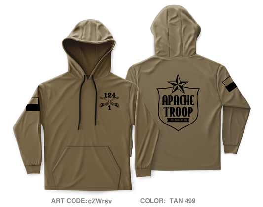 A Troop 1|124th Cavalry Reg Core Men's Hooded Performance Sweatshirt - cZWrsv