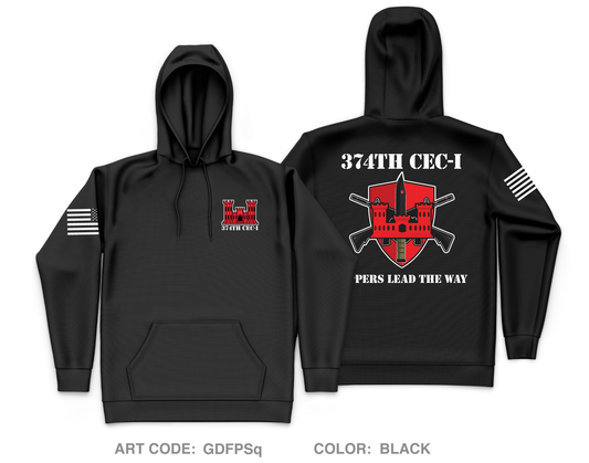 374th CEC-I Core Men's Hooded Performance Sweatshirt - GDFPSq