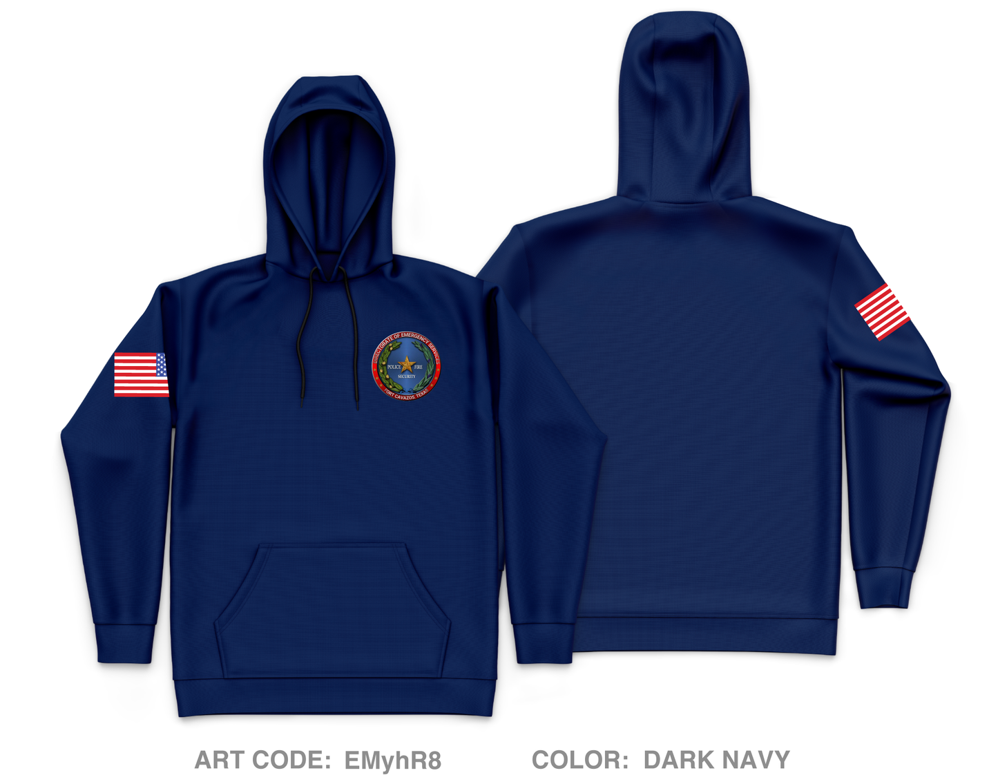 Fort Cavazos Directorate of Emergency Services Core Men's Hooded Performance Sweatshirt - EMyhR8