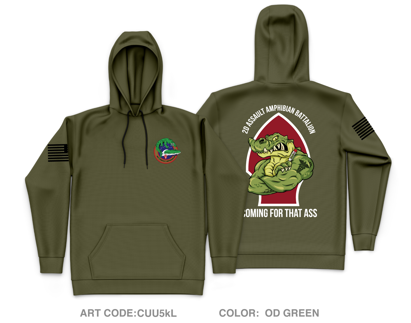 2d Assault Amphibian Battalion Core Men's Hooded Performance Sweatshirt - CUU5kL