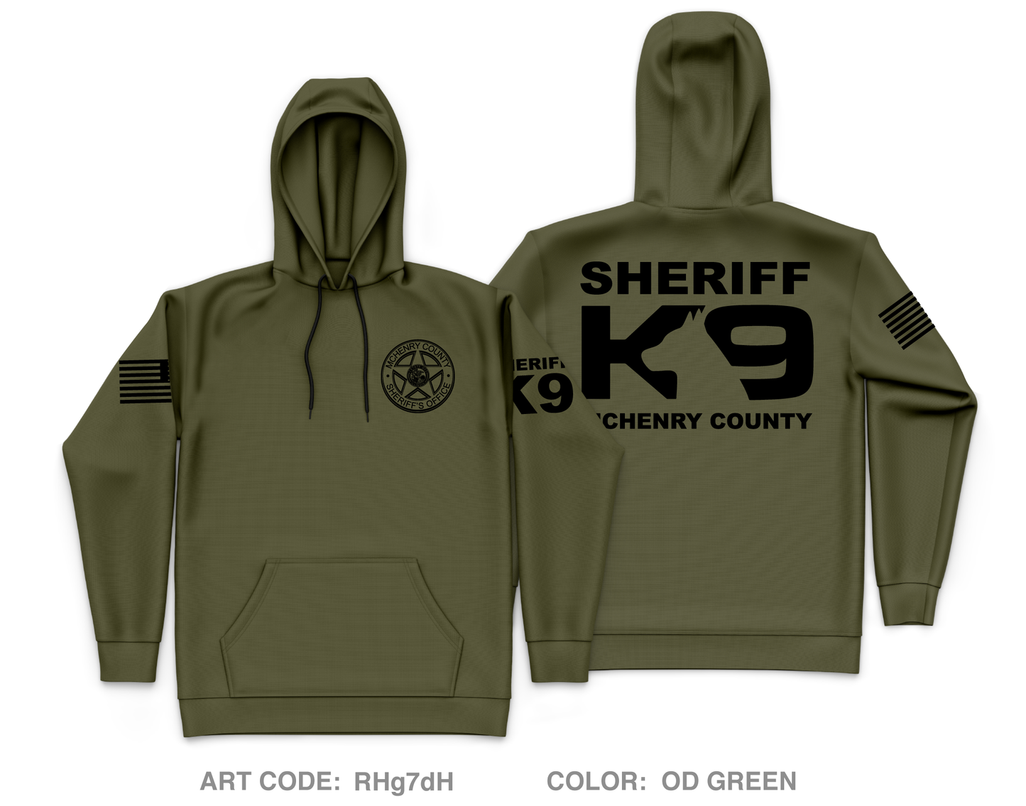 MCSO K-9 Unit Core Men's Hooded Performance Sweatshirt - RHg7dH