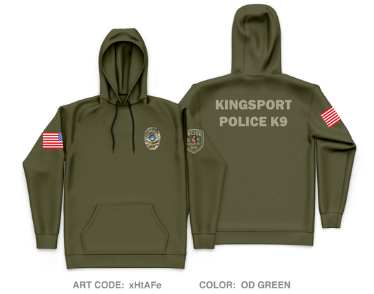 Kingsport Police Department Core Men's Hooded Performance Sweatshirt - xHtAFe