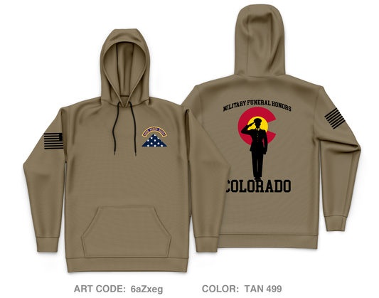 Colorado ARNG Military Funeral Honors Core Men's Hooded Performance Sweatshirt - 6aZxeg