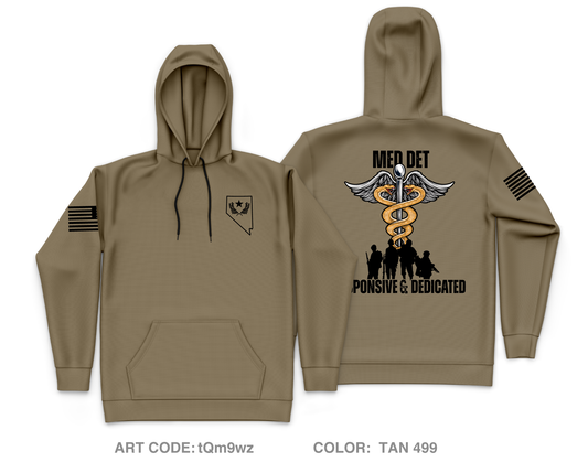 Nevada Army National Guard Medical Detachment Core Men's Hooded Performance Sweatshirt - tQm9wz