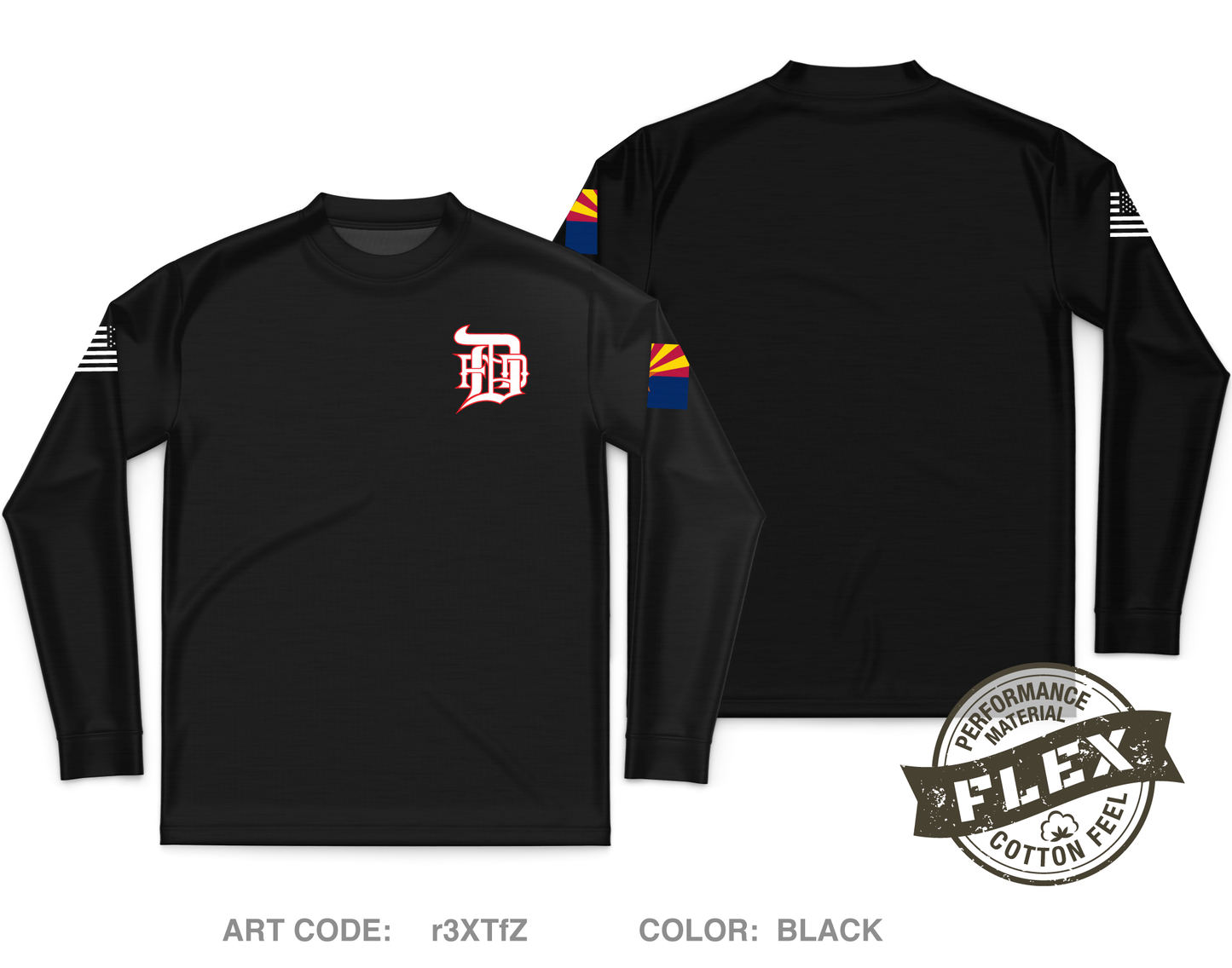 Douglas fire dept. Core Men's LS Flex Performance Tee - r3XTfZ