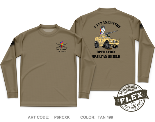 3rd Platoon, C Co, 1-158 IN Core Men's LS Flex Performance Tee - P6RCXK